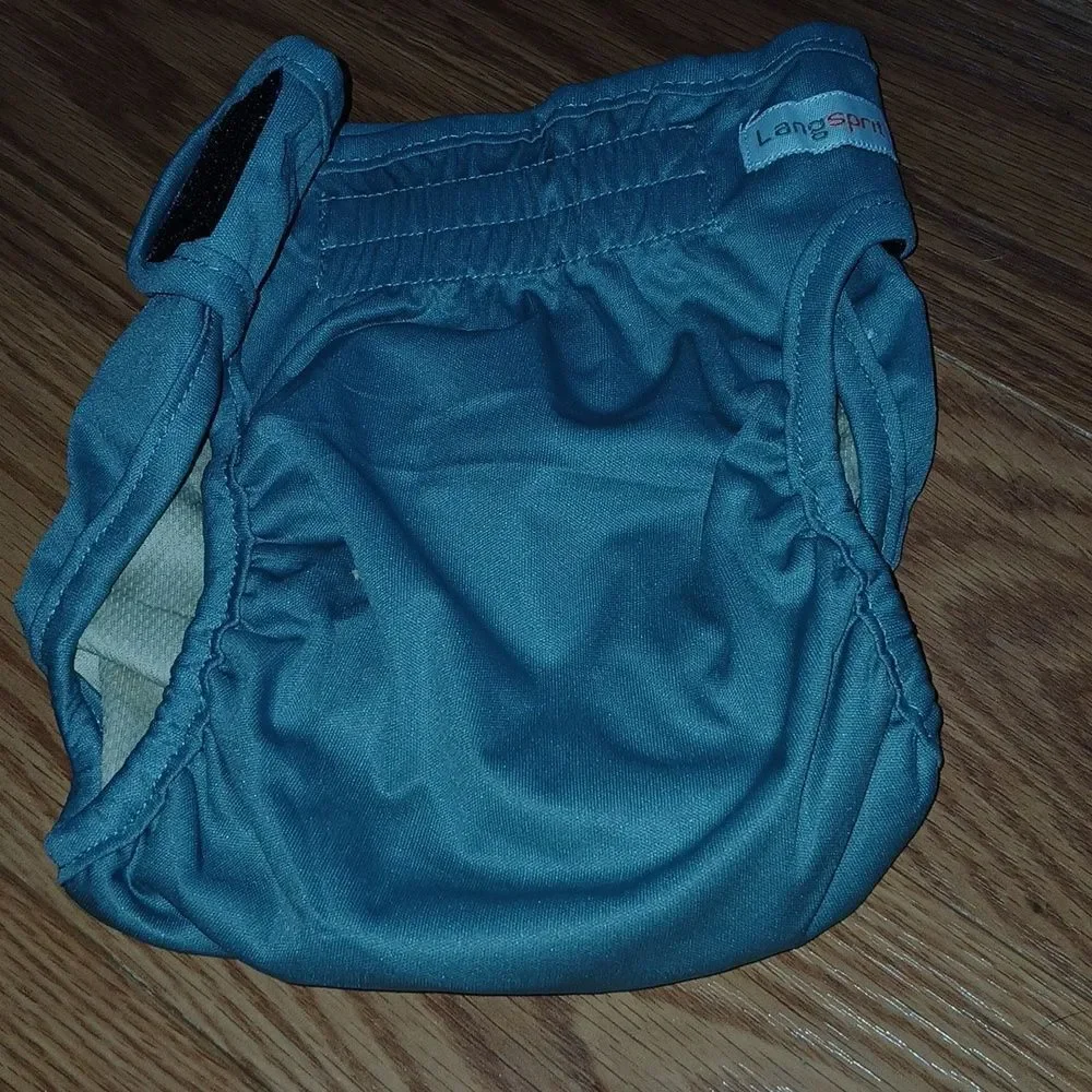 Langsprit Reusable Cat Diapers for Female and Male Washable Sz M Waist 12